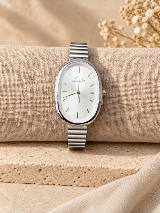 Lotte Accessories - Silver Oval Women's Watch with Stainless Bracelet